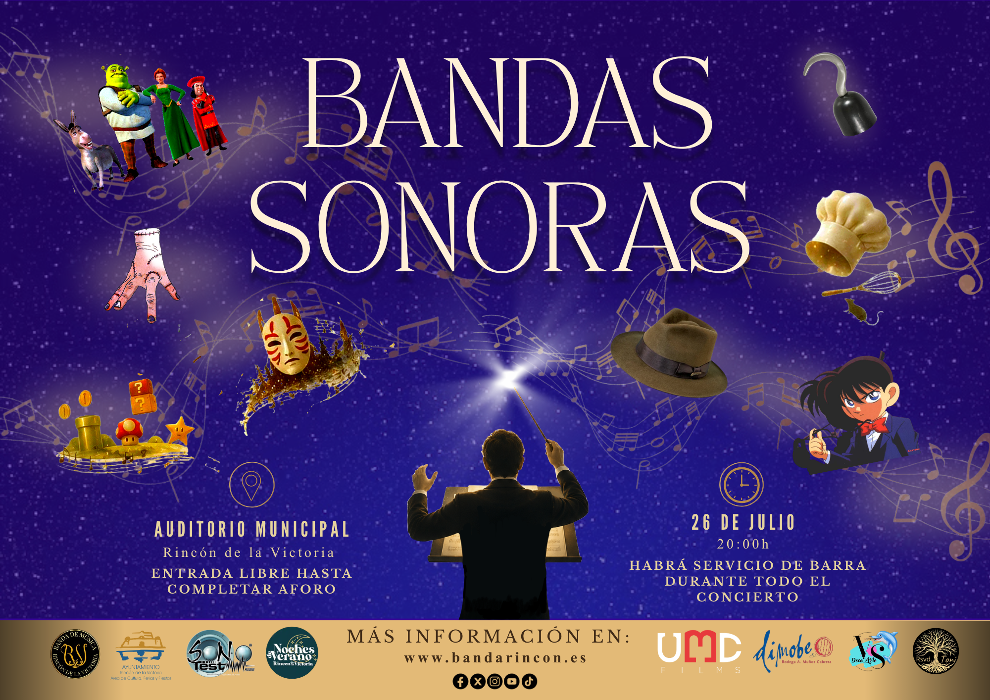 Cartel concierto bandas sonoras 2026