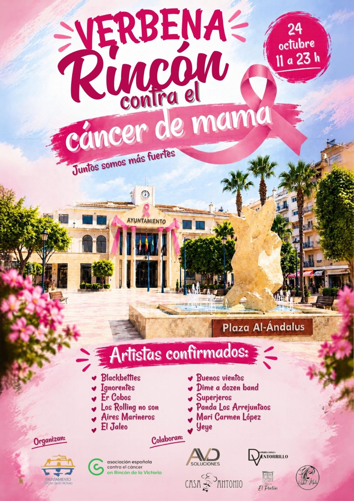 Cartel Verbena Contra el Cáncer de Mama